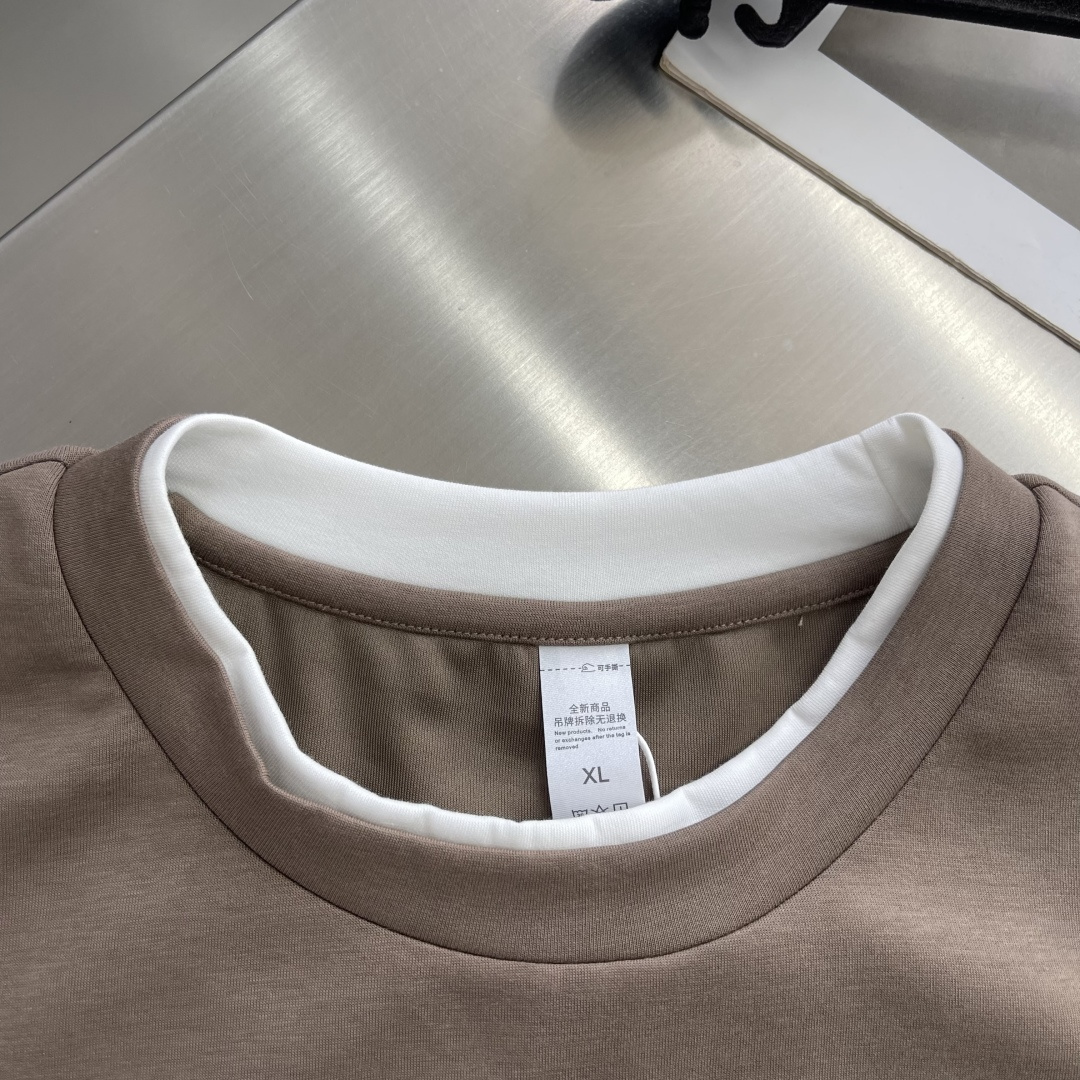 -BC    液氨云感60支假两件T恤假两件设计，层次感拉满码数：L XL XXL 3XL自带“叠穿效果