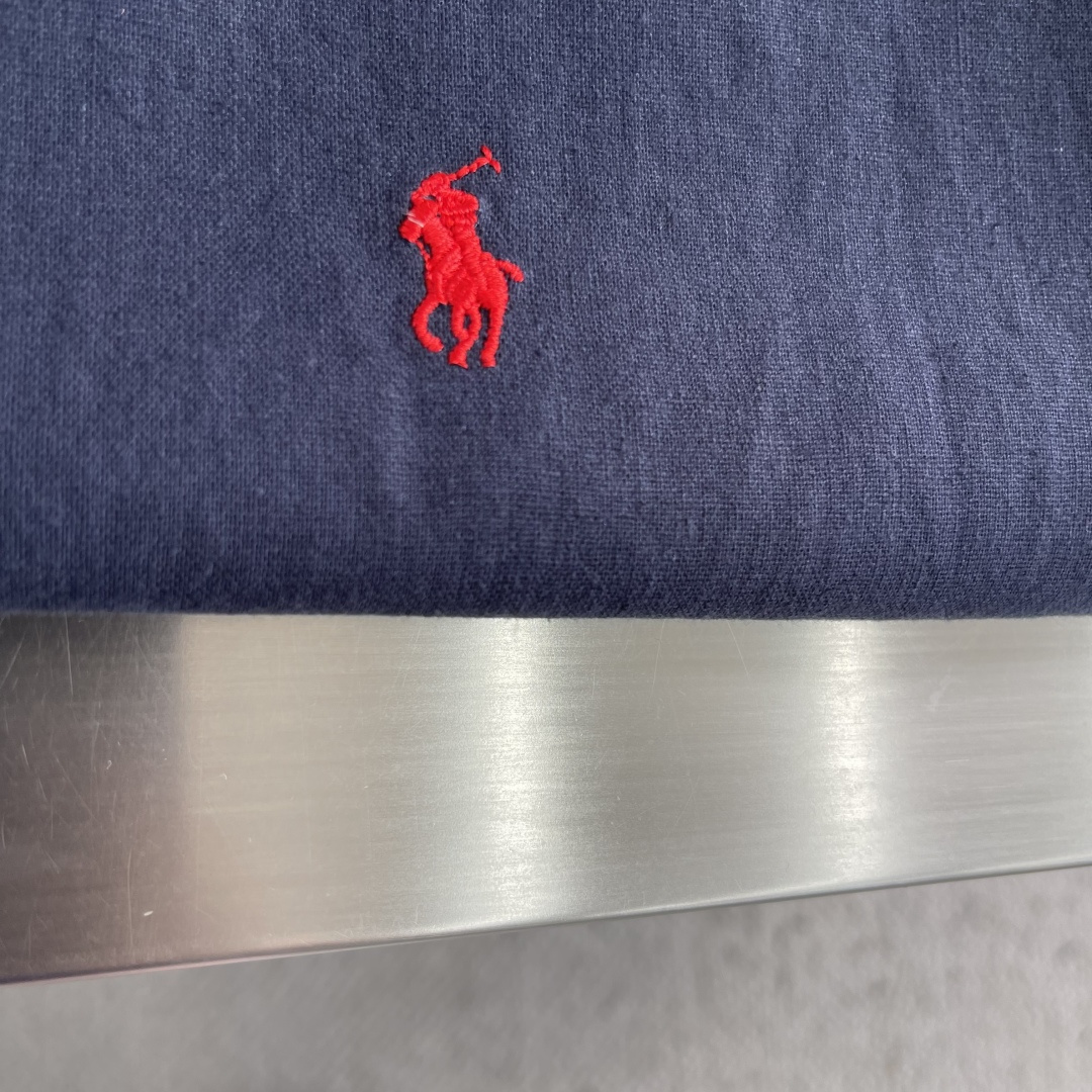 -Ralph Lauren     刺绣小马 麻棉立领短袖 码数：M-XXL甄选天然亚麻混纺面料原生透气