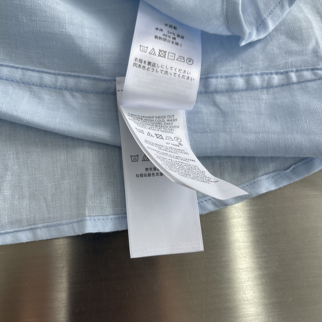 -Ralph Lauren     刺绣小马 麻棉立领短袖 码数：M-XXL甄选天然亚麻混纺面料原生透气