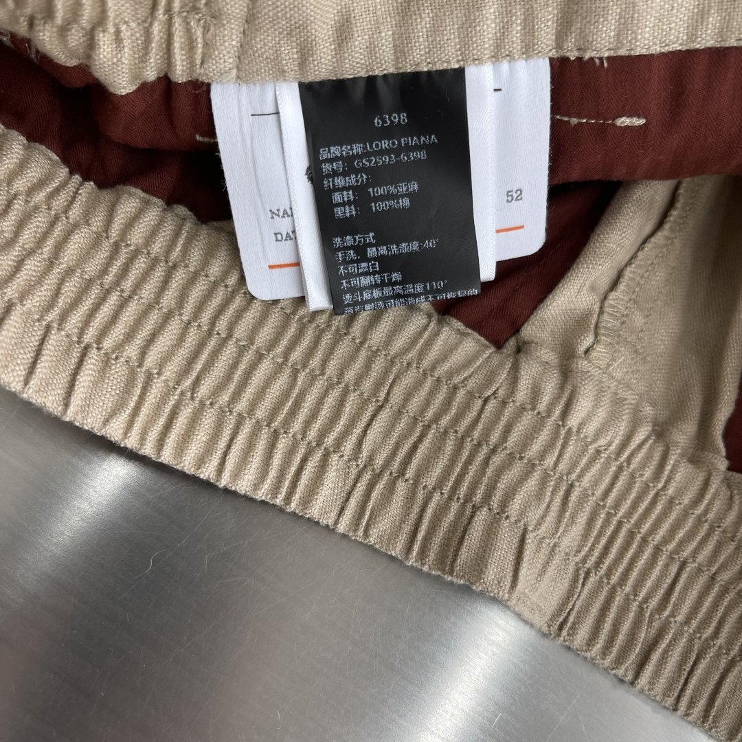 -Loro Piana     100%亚麻休闲短裤 意式老钱风的夏日松弛感甄选法国诺曼底产区100%高