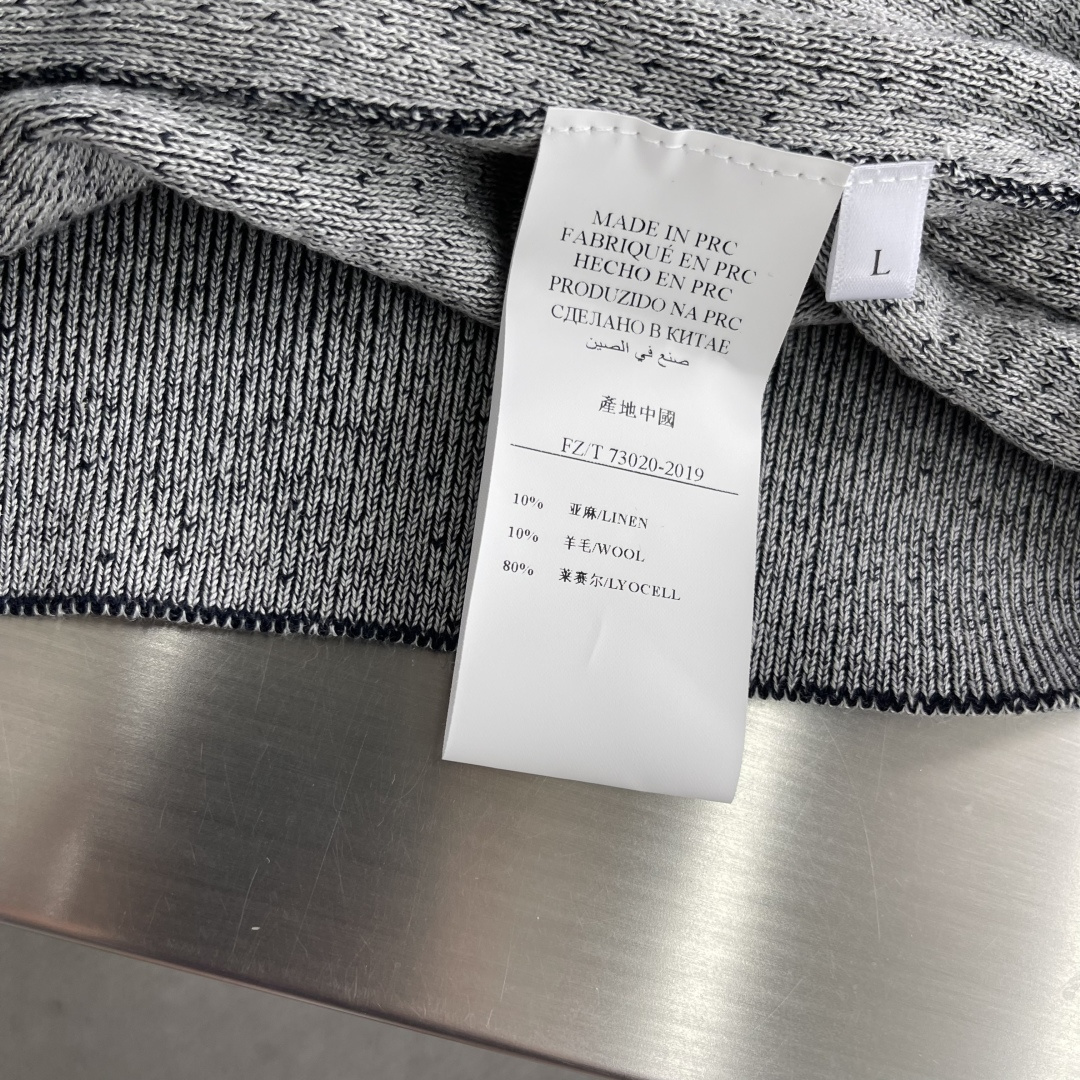 -Ralph Lauren     紫标系列含亚麻羊毛莱赛尔纤维纱线立体印花针织工艺圆领短袖针织T恤紫标