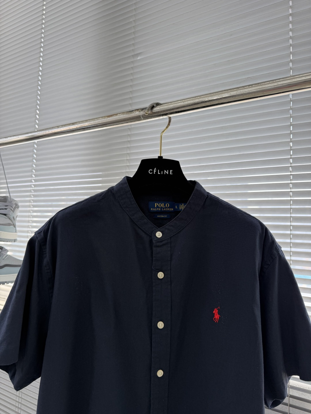 -Ralph Lauren     刺绣小马 麻棉立领短袖 码数：M-XXL甄选天然亚麻混纺面料原生透气