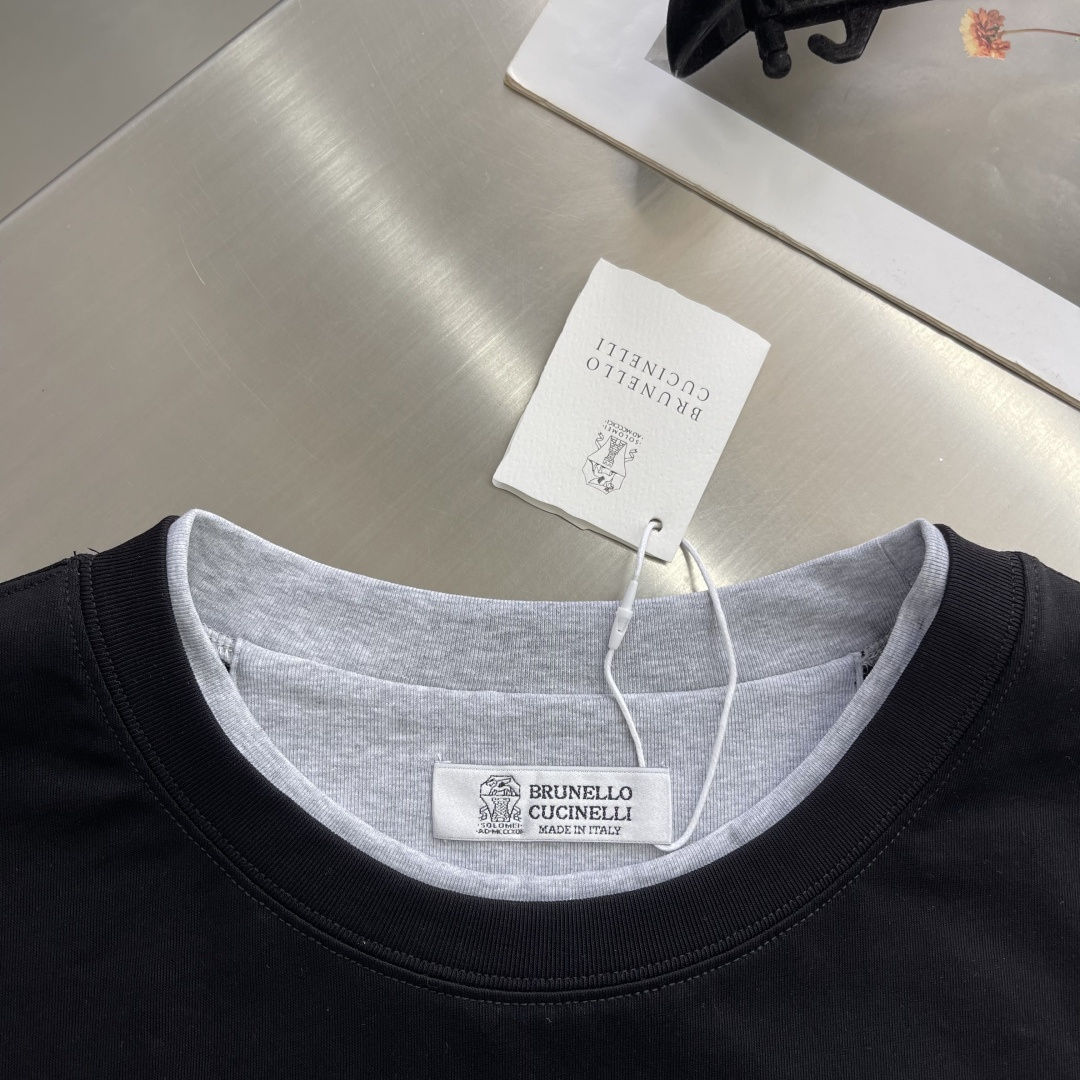 -BC    26新款春夏系列假两件T恤短袖 男女同款 码数：S.M.L.XL.XXL尺码	衣长	胸围 