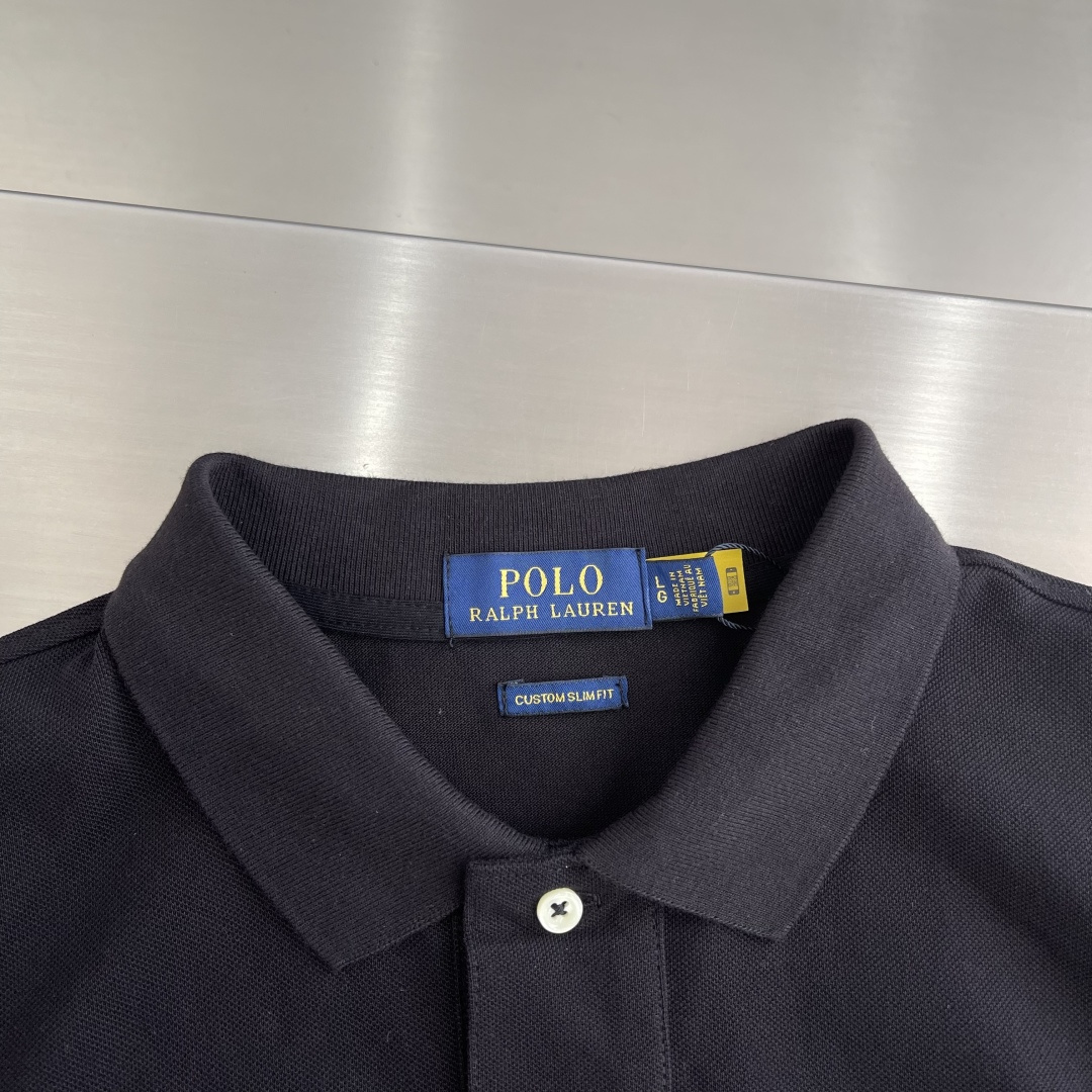 -Ralph Lauren   夏季男士翻领小马标刺绣开衩短袖 美式复古休闲大码舒适时尚百搭Polo衫 
