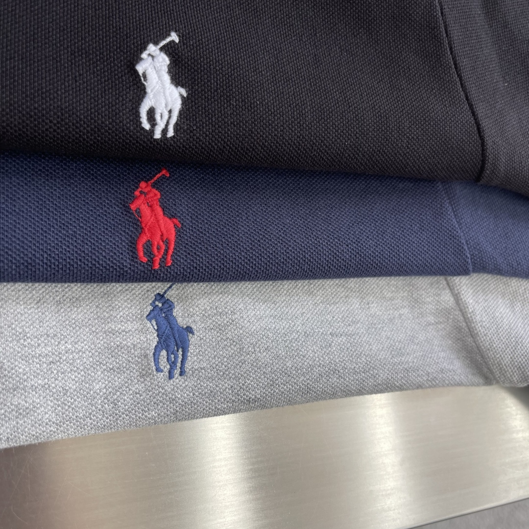 -Ralph Lauren   夏季男士翻领小马标刺绣开衩短袖 美式复古休闲大码舒适时尚百搭Polo衫 