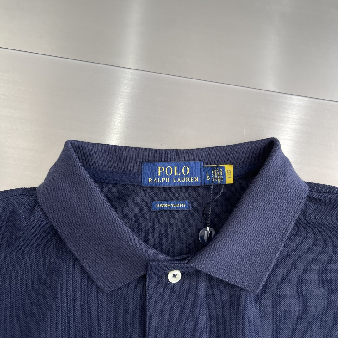 -Ralph Lauren   夏季男士翻领小马标刺绣开衩短袖 美式复古休闲大码舒适时尚百搭Polo衫 
