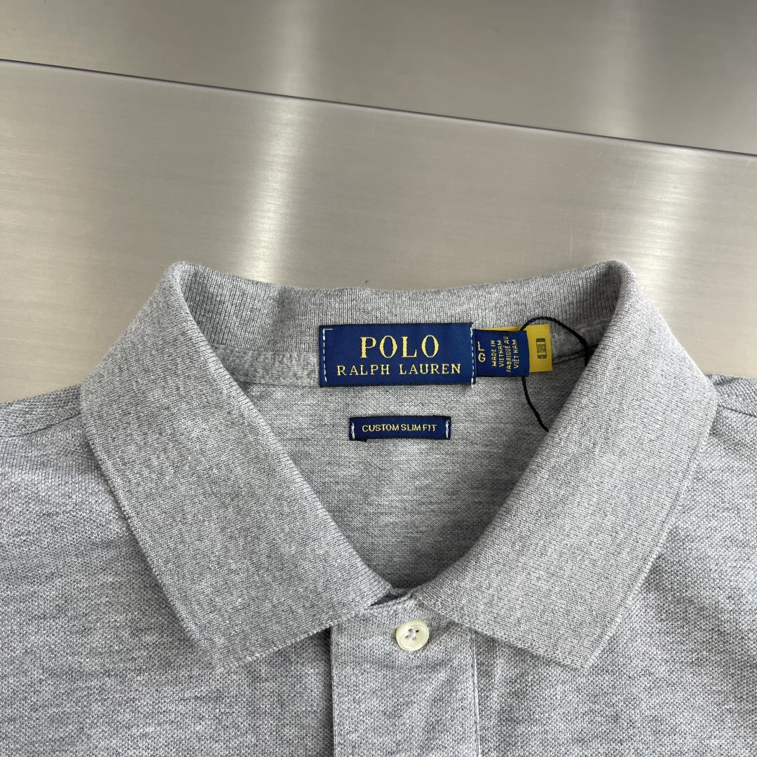 -Ralph Lauren   夏季男士翻领小马标刺绣开衩短袖 美式复古休闲大码舒适时尚百搭Polo衫 