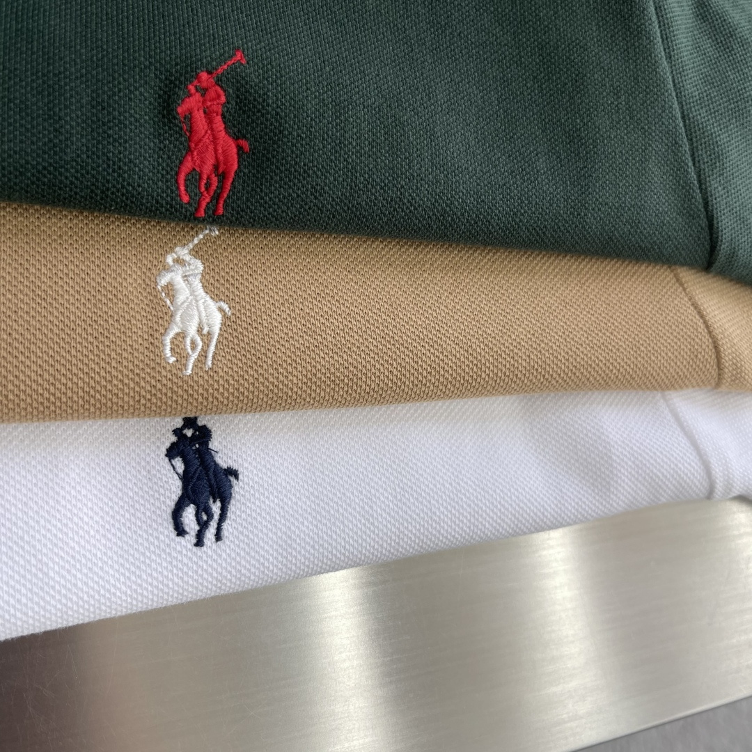 -Ralph Lauren   夏季男士翻领小马标刺绣开衩短袖 美式复古休闲大码舒适时尚百搭Polo衫 