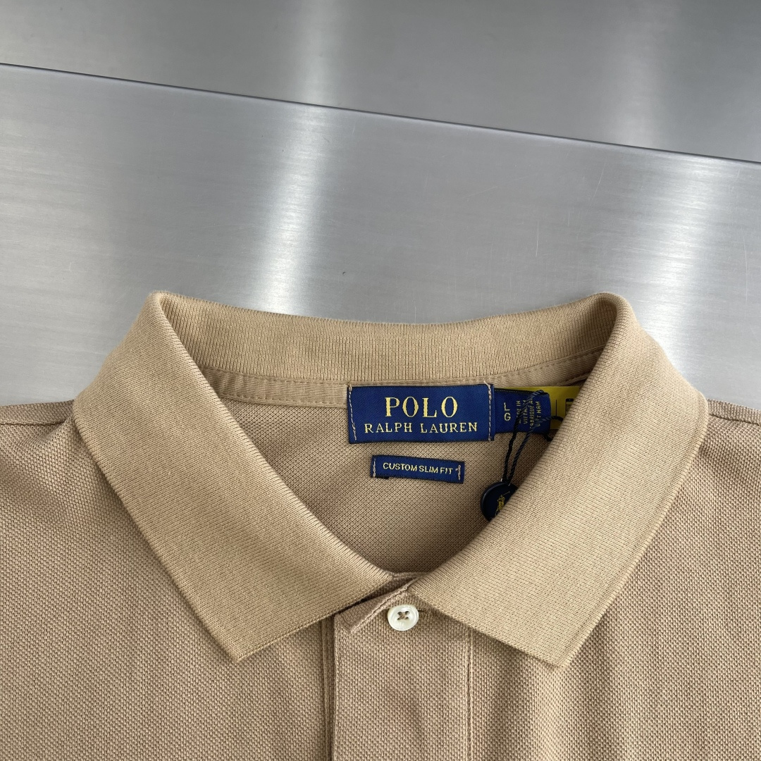 -Ralph Lauren   夏季男士翻领小马标刺绣开衩短袖 美式复古休闲大码舒适时尚百搭Polo衫 