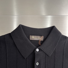 -Loro Piana 翻领针织Polo透气 质感 面料 10.5%亚麻 手洗洗涤温度不高于3 -Loro Piana 翻领针织Polo透气 质感 面料 10.5%亚麻 手洗洗涤温度不高于3