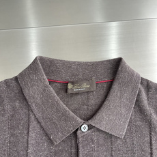 -Loro Piana 翻领针织Polo透气 质感 面料 10.5%亚麻 手洗洗涤温度不高于3 -Loro Piana 翻领针织Polo透气 质感 面料 10.5%亚麻 手洗洗涤温度不高于3
