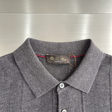 -Loro Piana 翻领针织Polo透气 质感 面料 10.5%亚麻 手洗洗涤温度不高于3 -Loro Piana 翻领针织Polo透气 质感 面料 10.5%亚麻 手洗洗涤温度不高于3