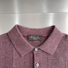 -Loro Piana 翻领针织Polo透气 质感 面料 10.5%亚麻 手洗洗涤温度不高于3 -Loro Piana 翻领针织Polo透气 质感 面料 10.5%亚麻 手洗洗涤温度不高于3