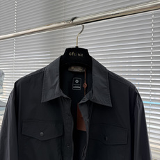 -Loro Piana 新款翻领黑色 纽扣衬衫外套面料成份:88.6%锦纶11.4%氨纶男士通勤刚 -Loro Piana 新款翻领黑色 纽扣衬衫外套面料成份:88.6%锦纶11.4%氨纶男士通勤刚
