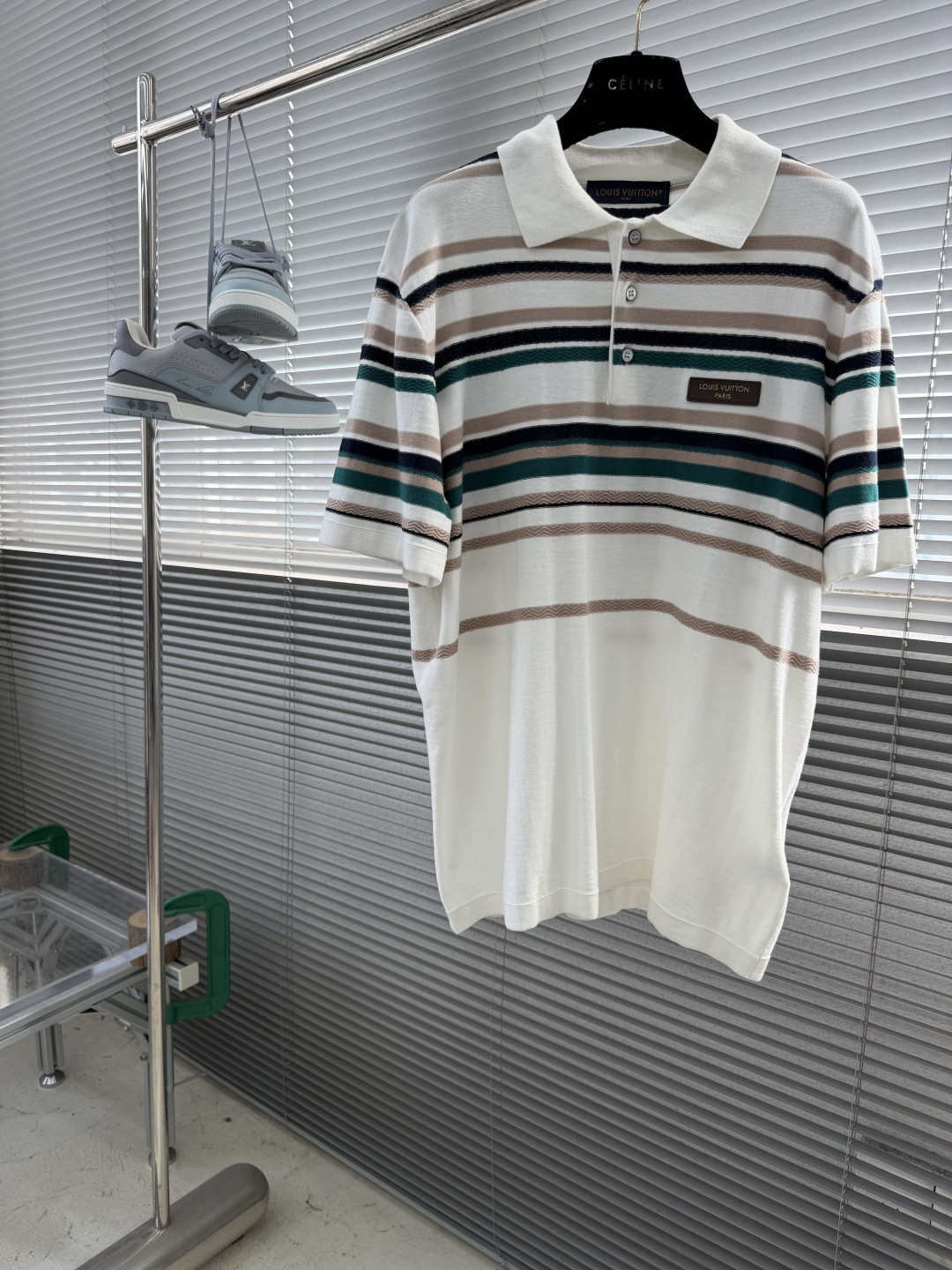 -驴牌     26ss新款条纹短袖翻领纽扣 Polo衫 男款 高版本。码数：S.M.L.XL衣长	66