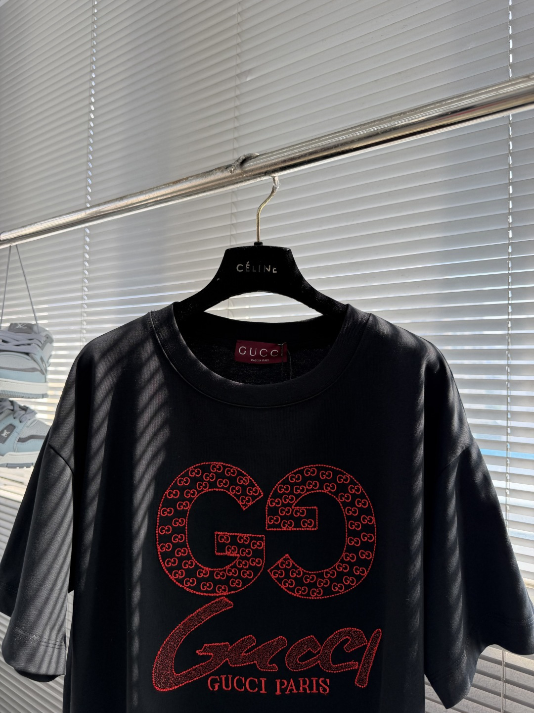 -GUCC    26ss春夏彩色logo短袖T恤  面料采用280克面料 配套1✖️1螺纹  无敌百搭