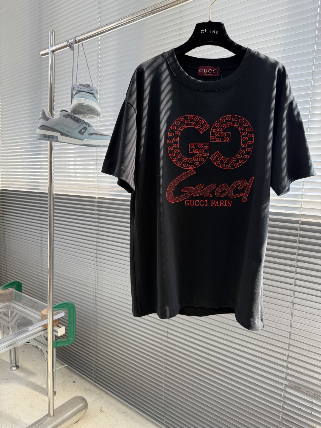 -GUCC    26ss春夏彩色logo短袖T恤  面料采用280克面料 配套1✖️1螺纹  无敌百搭
