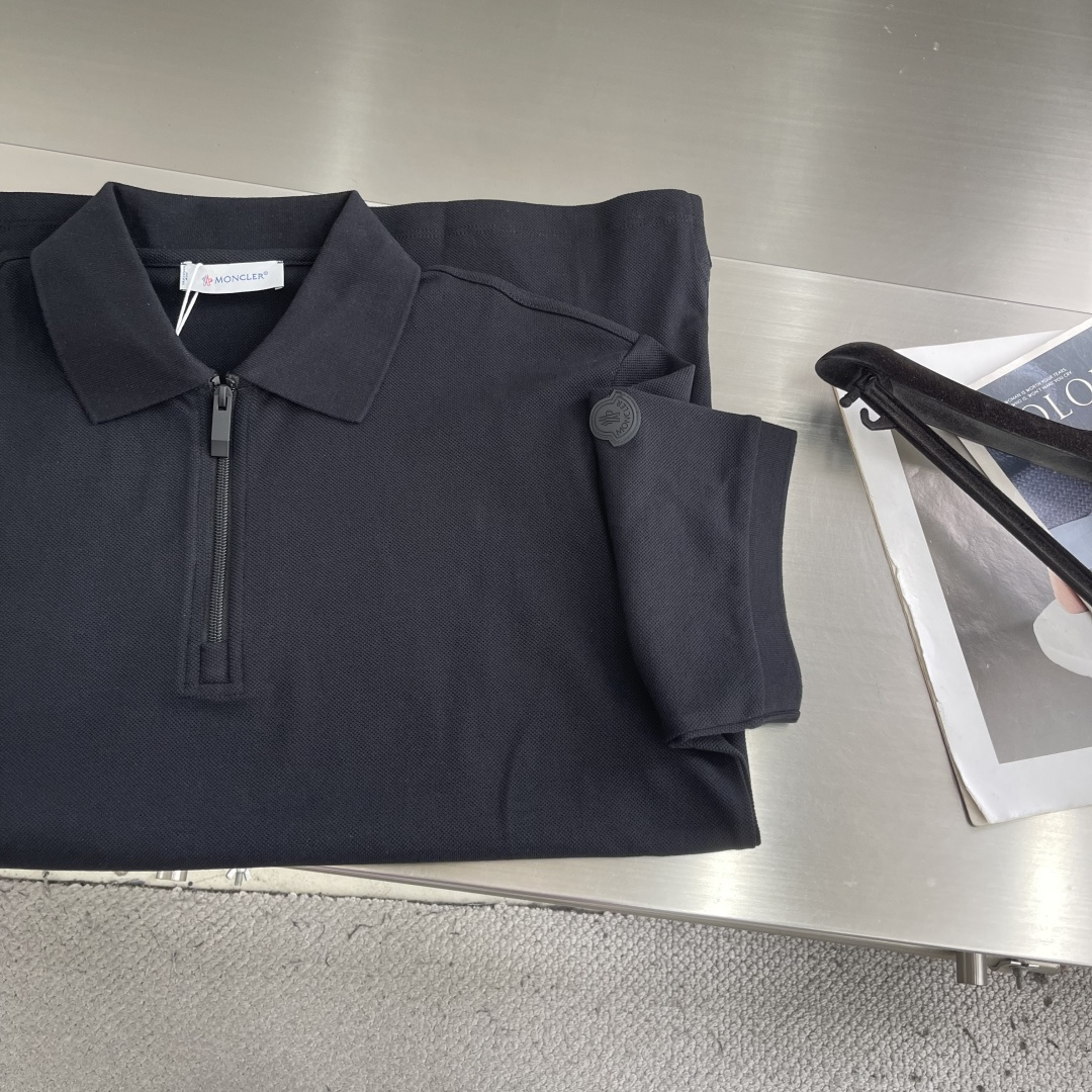 -mon    26春夏新款半拉链黑标标翻领Polo🔥短袖新款高版本👍高质量 T恤👕码数：M-XXL