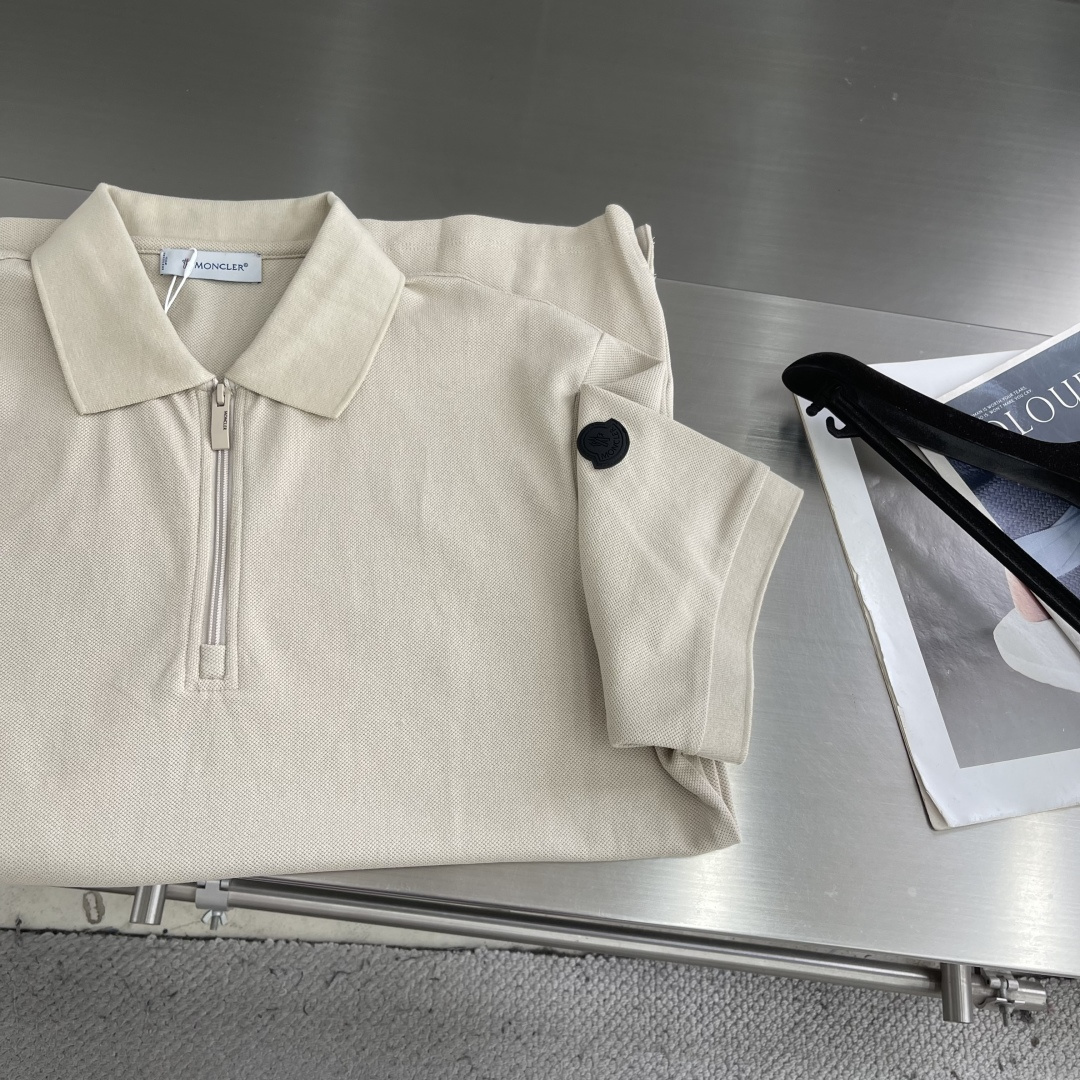-mon    26春夏新款半拉链黑标标翻领Polo🔥短袖新款高版本👍高质量 T恤👕码数：M-XXL