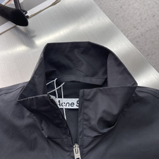 -Acne Studios 印花徽标做旧双头拉链夹克40支全棉平纹梭织布面料140克锦纶混纺蜂窝网 -Acne Studios 印花徽标做旧双头拉链夹克40支全棉平纹梭织布面料140克锦纶混纺蜂窝网