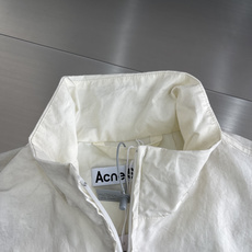 -Acne Studios 印花徽标做旧双头拉链夹克40支全棉平纹梭织布面料140克锦纶混纺蜂窝网 -Acne Studios 印花徽标做旧双头拉链夹克40支全棉平纹梭织布面料140克锦纶混纺蜂窝网