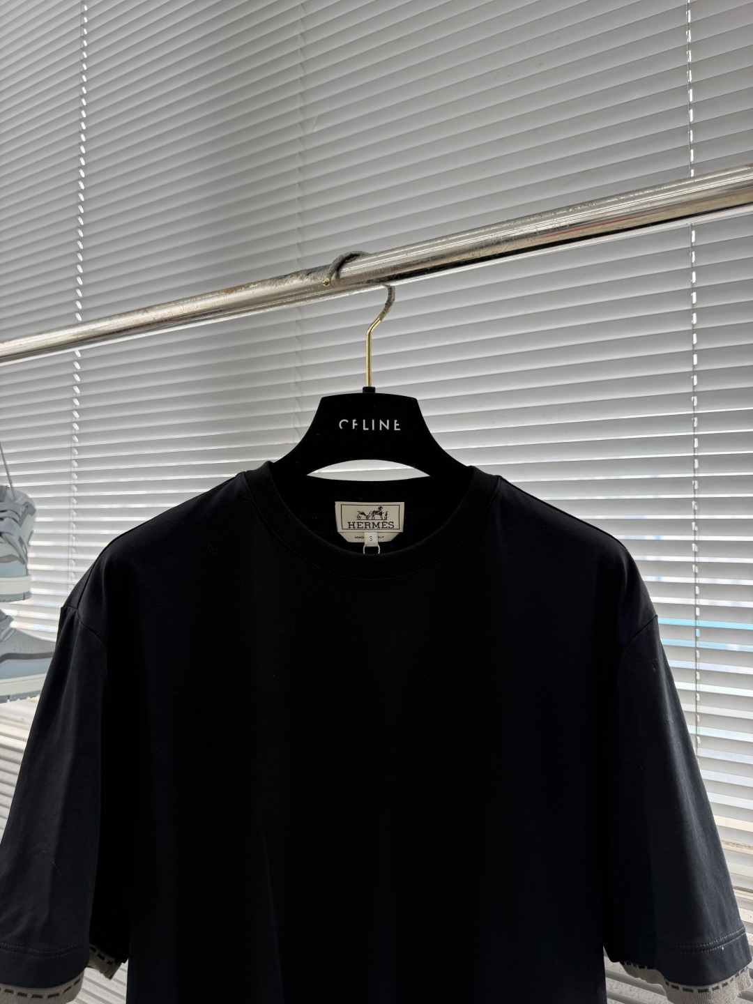 -HERME*    SS26 春夏系列 马鞍图案圆领双层袖口短袖 码数：S.M.L.XL尺码	衣长  
