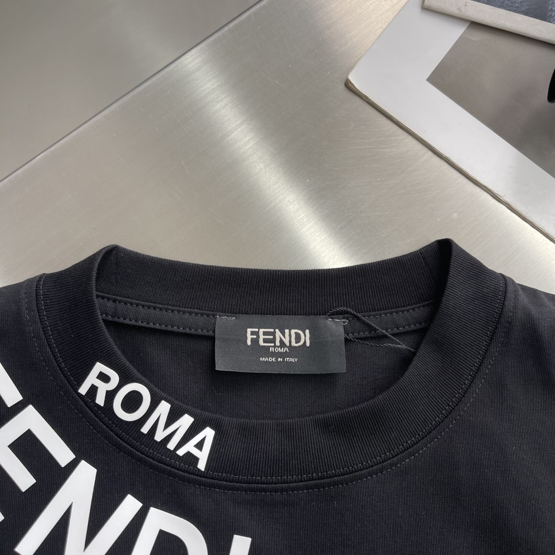 FEND ROMA LogoheavyweightT-shirt 3