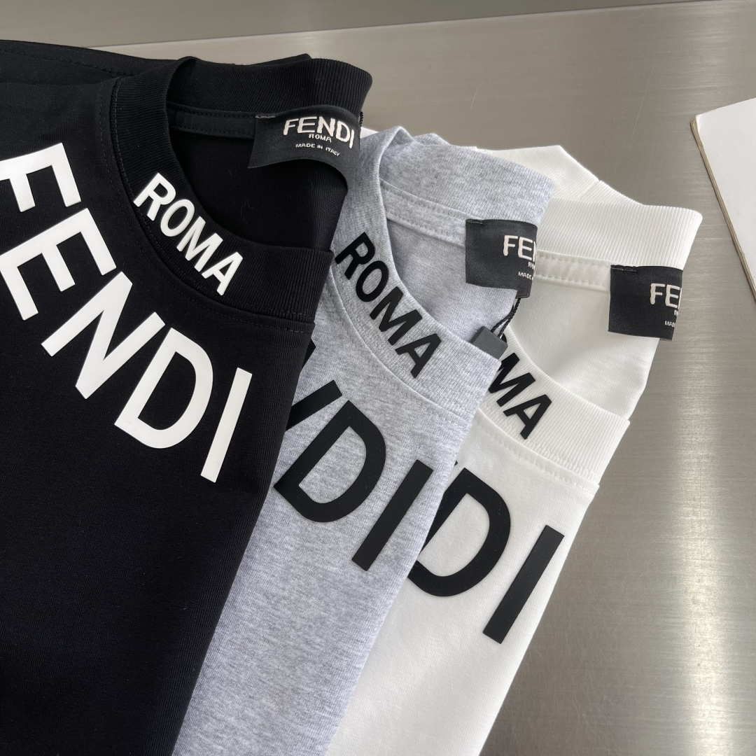 FEND ROMA LogoheavyweightT-shirt 5