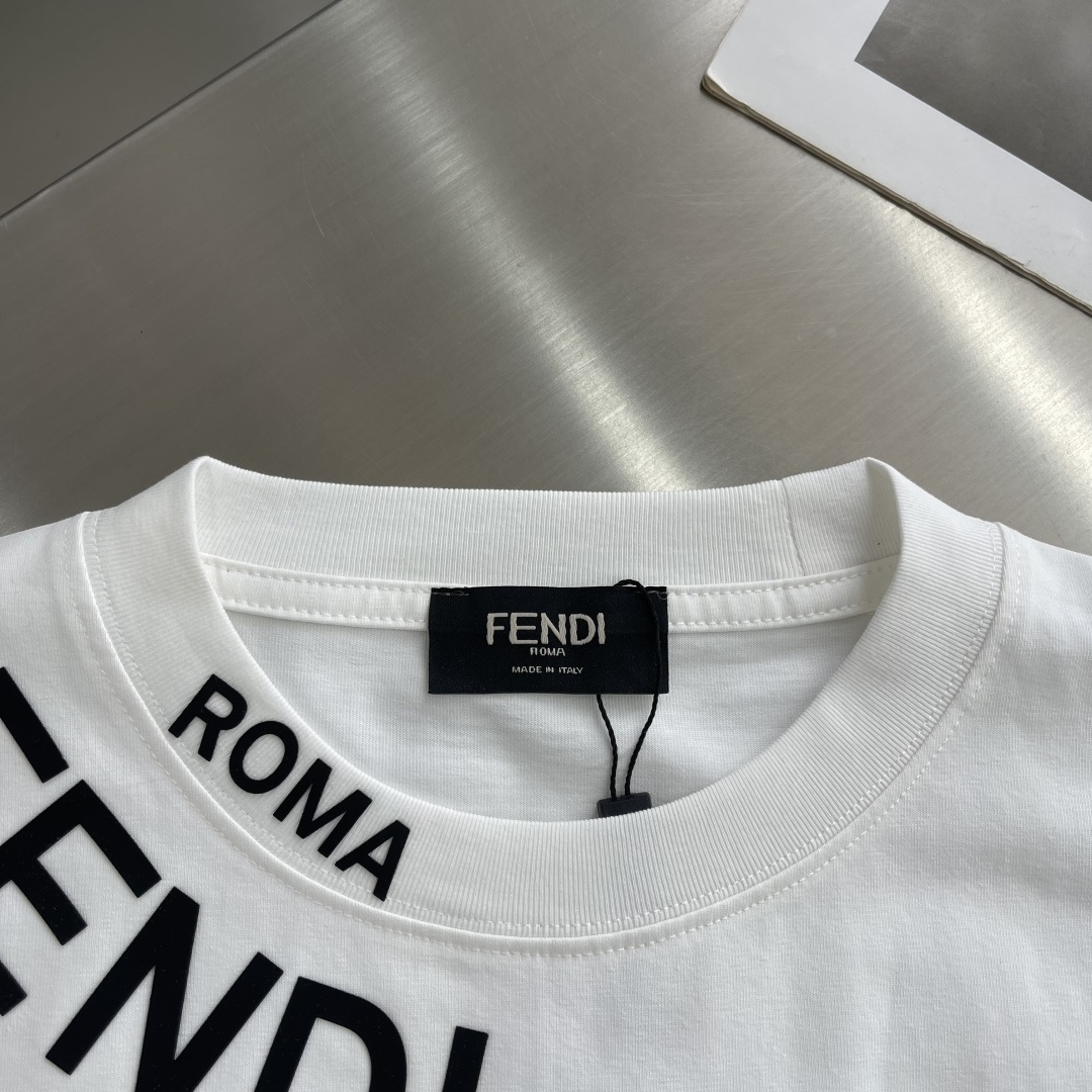 FEND ROMA LogoheavyweightT-shirt 3