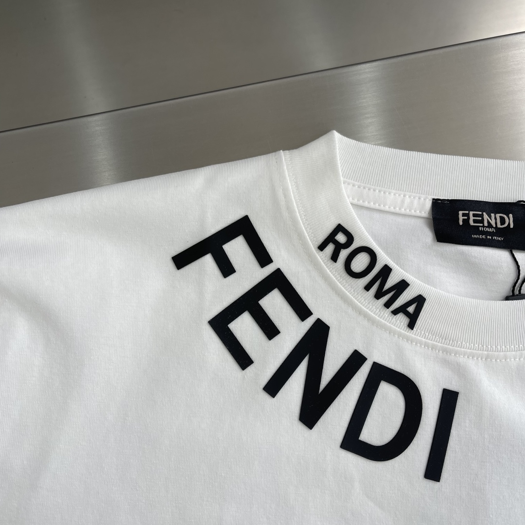 FEND ROMA LogoheavyweightT-shirt 4