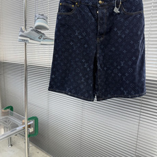 短裤-驴牌 26FW MONOGRAM满印牛仔短裤12氨全经围赛络纺牛仔面料全棉袋布激光雷射定位栽 短裤-驴牌 26FW MONOGRAM满印牛仔短裤12氨全经围赛络纺牛仔面料全棉袋布激光雷射定位栽