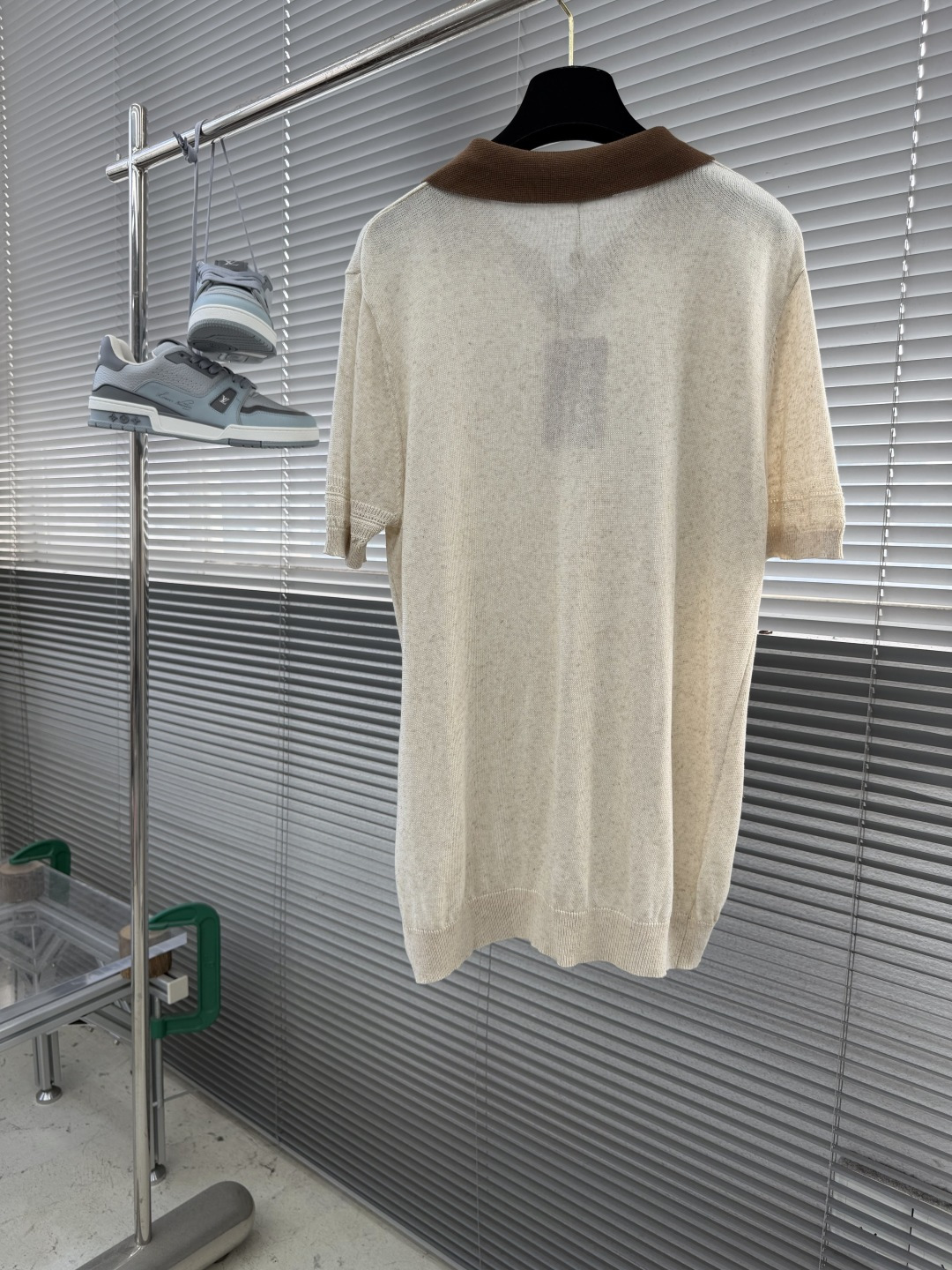 -Loro Piana     翻领撞色针织毛衣材质 亚麻混纺尺码：M-3XL尺码     M	   L