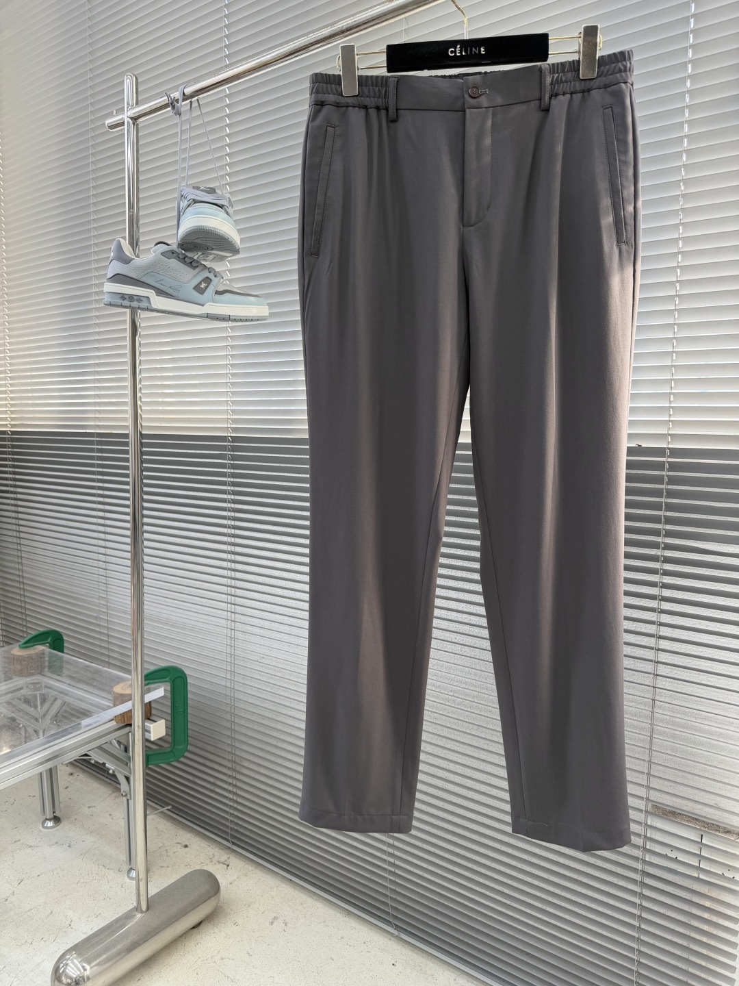 -Loro Piana    进口面料含羊毛醋酸纤维百搭松紧腰设计直筒休闲西裤Loro piana典藏系