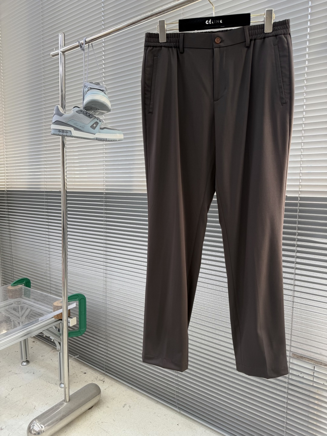 -Loro Piana    进口面料含羊毛醋酸纤维百搭松紧腰设计直筒休闲西裤Loro piana典藏系