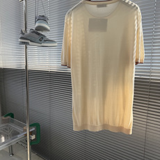 -BC 26SS春夏新款进口桑蚕丝天丝混纺针织圆领短Tee,男士复古绞花装饰休闲针织短袖T恤衫!贸 -BC 26SS春夏新款进口桑蚕丝天丝混纺针织圆领短Tee,男士复古绞花装饰休闲针织短袖T恤衫!贸