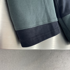 -Acne Studios 26fw复古皮革翻领撞色条纹卫衣 定染320克双股毛圈卫衣料 精致科技皮 模版刺绣 面 -Acne Studios 26fw复古皮革翻领撞色条纹卫衣 定染320克双股毛圈卫衣料 精致科技皮 模版刺绣 面