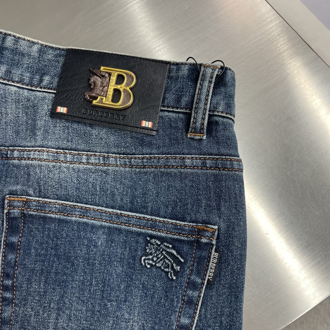 -BBR Logo字母徽标牛仔裤长裤 原版水洗弹力面料 ,定制五金Logo 后腰经典骑士压花皮牌,后袋金属B标细节, -BBR Logo字母徽标牛仔裤长裤 原版水洗弹力面料 ,定制五金Logo 后腰经典骑士压花皮牌,后袋金属B标细节,