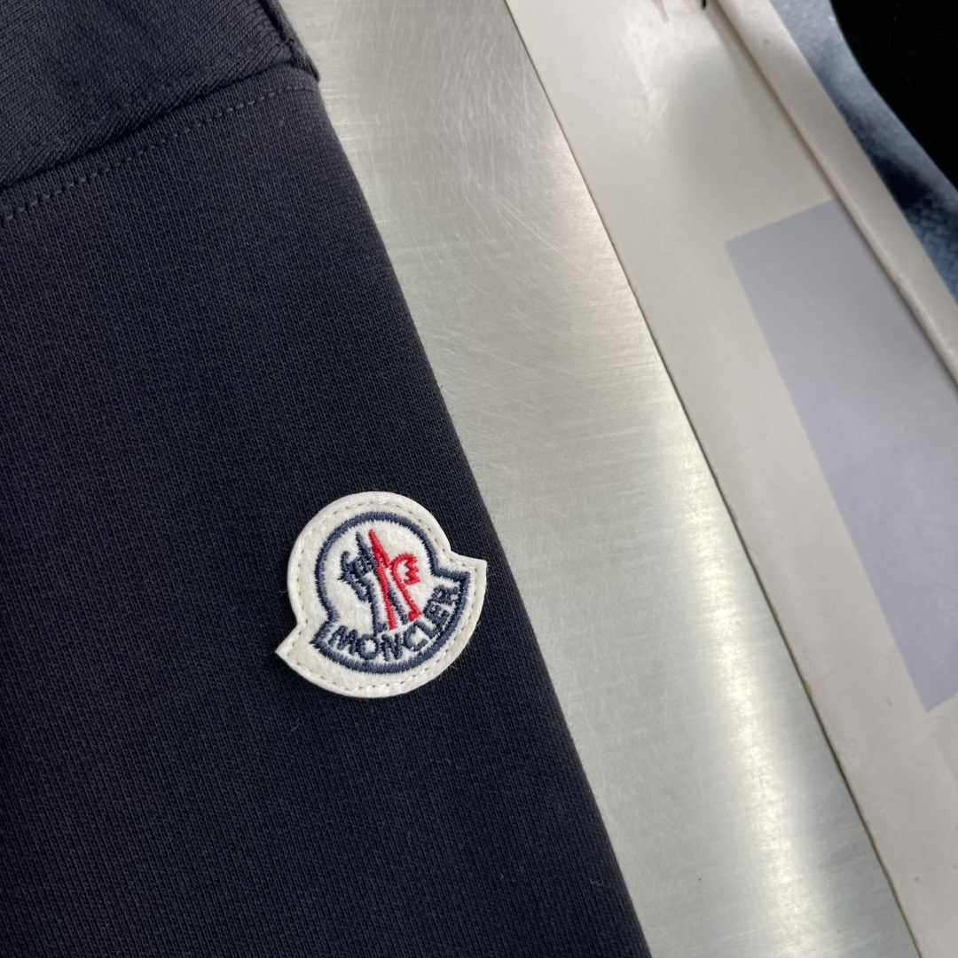 -mon     2026春夏新款短袖T恤 定制纯棉字母logo 刺绣 颜色：黑色  白色  藏青 黑色 码数：S  M