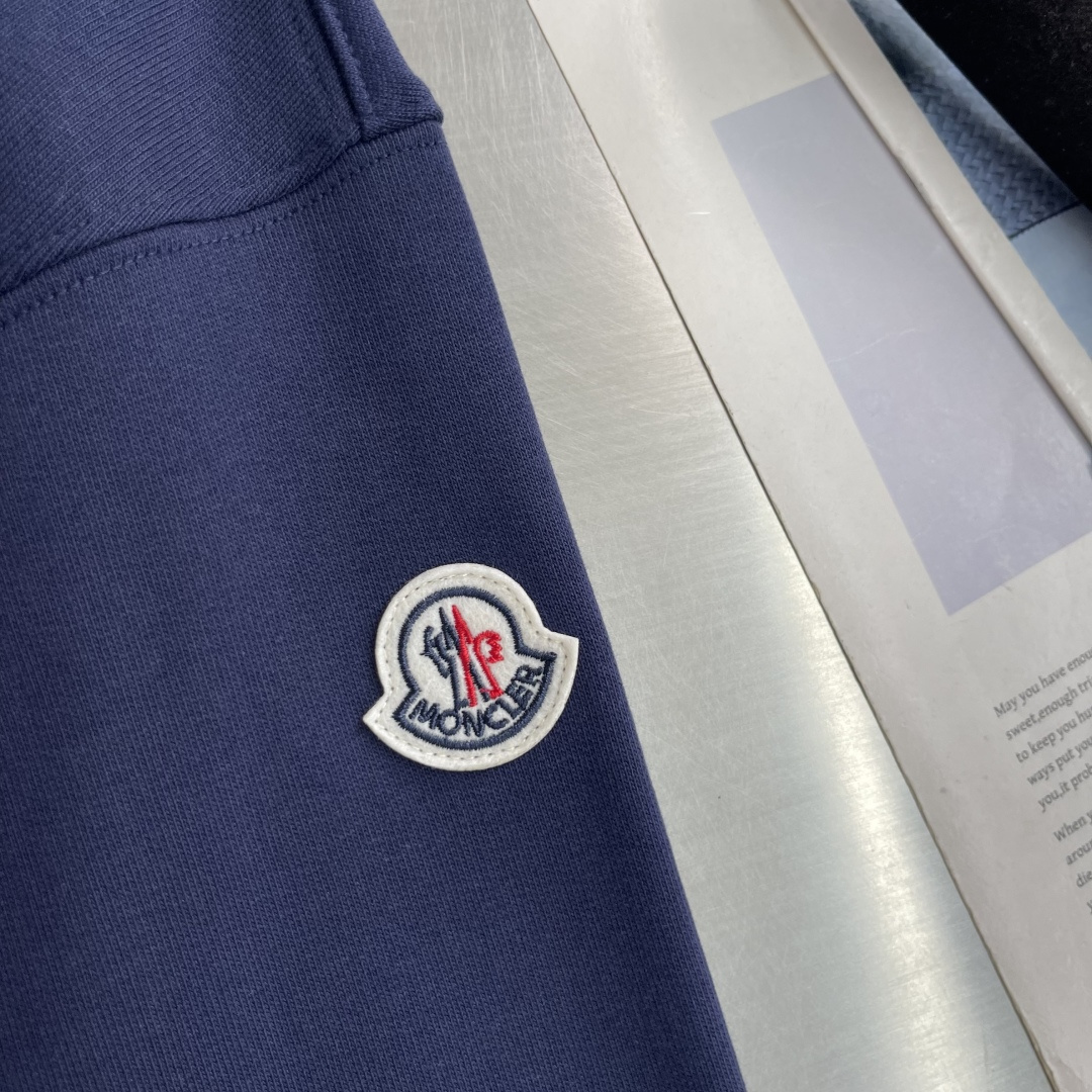 -mon     2026春夏新款短袖T恤 定制纯棉字母logo 刺绣 颜色：黑色  白色  藏青 黑色 码数：S  M