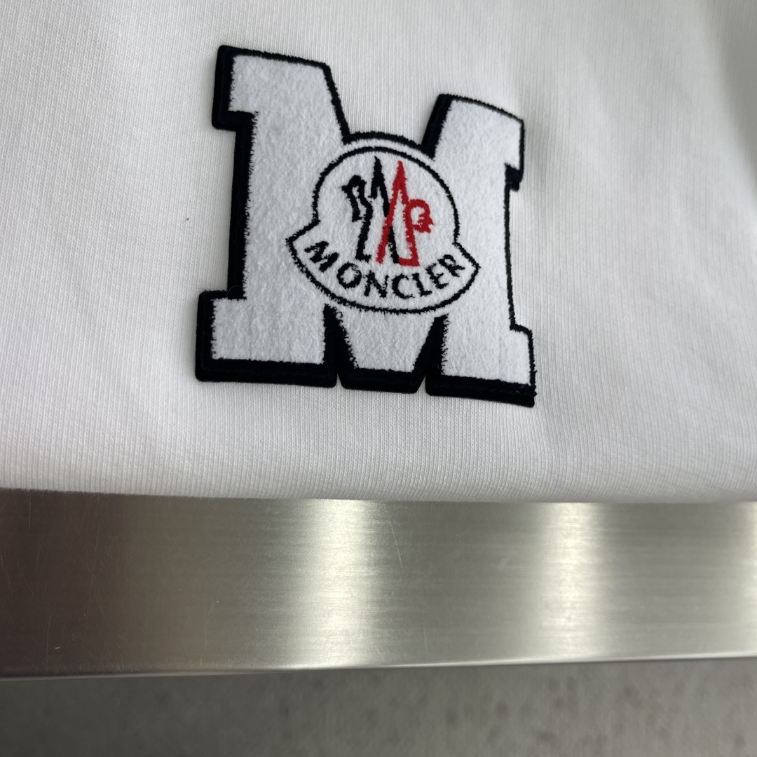 -mon     2026春夏新款短袖T恤 定制纯棉字母logo 刺绣 颜色：黑色  白色  藏青 黑色 码数：S  M