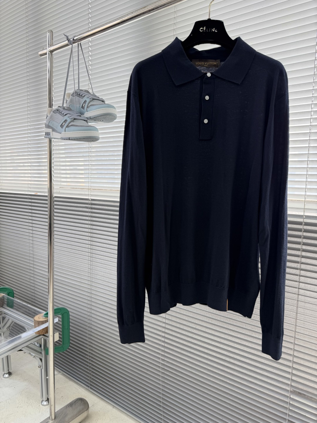 -驴牌    Trunk SS26 长袖罗纹衣领马球衫标识袢带 毛衣 男款 码数：S.M.L.XL 尺码	衣长	肩宽	胸