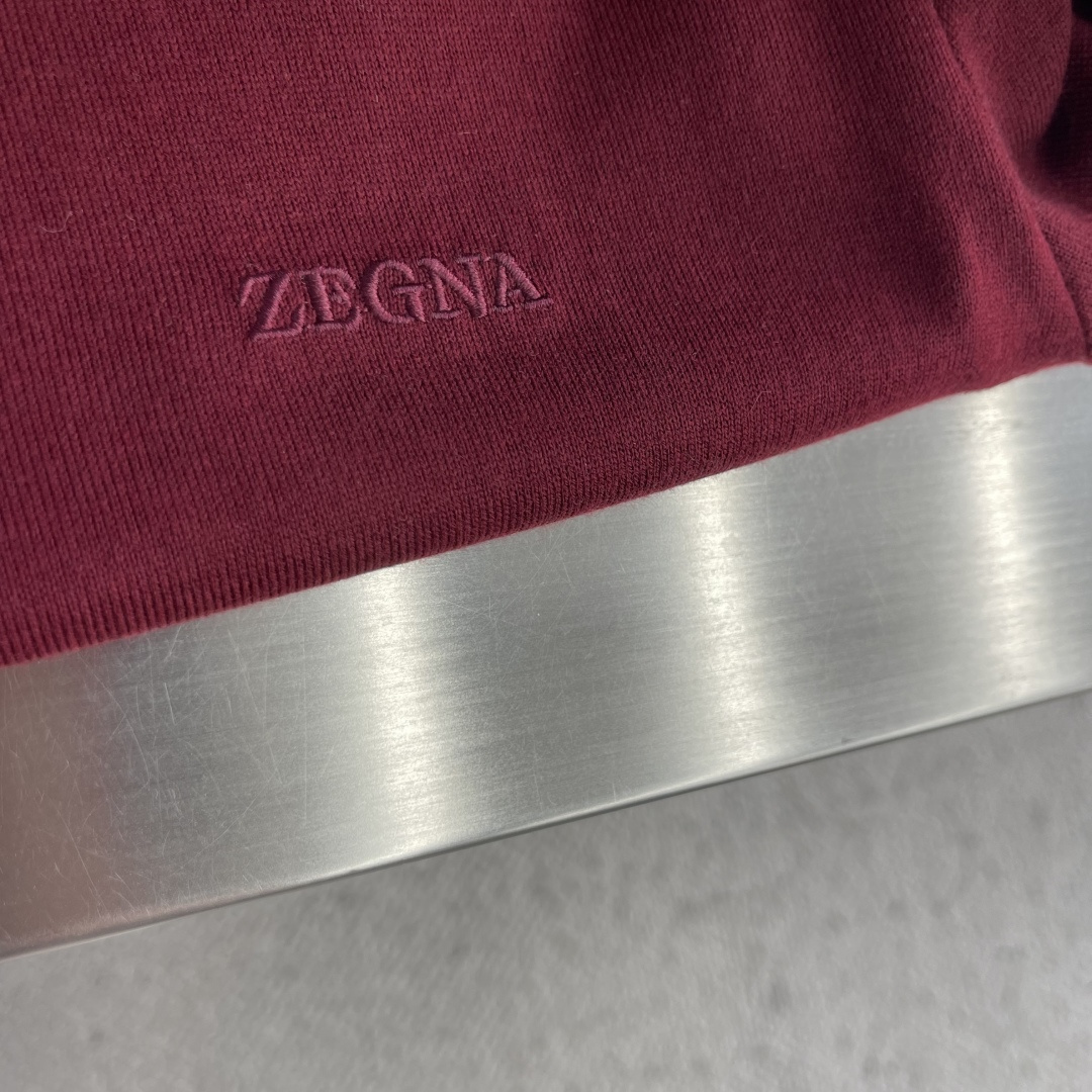 -Z ZEGN     26fw秋冬男士圆领长袖打底衫 甄选细腻亲肤面料，柔软顺滑，上身透气舒适 撞色包边圆领设计，左胸