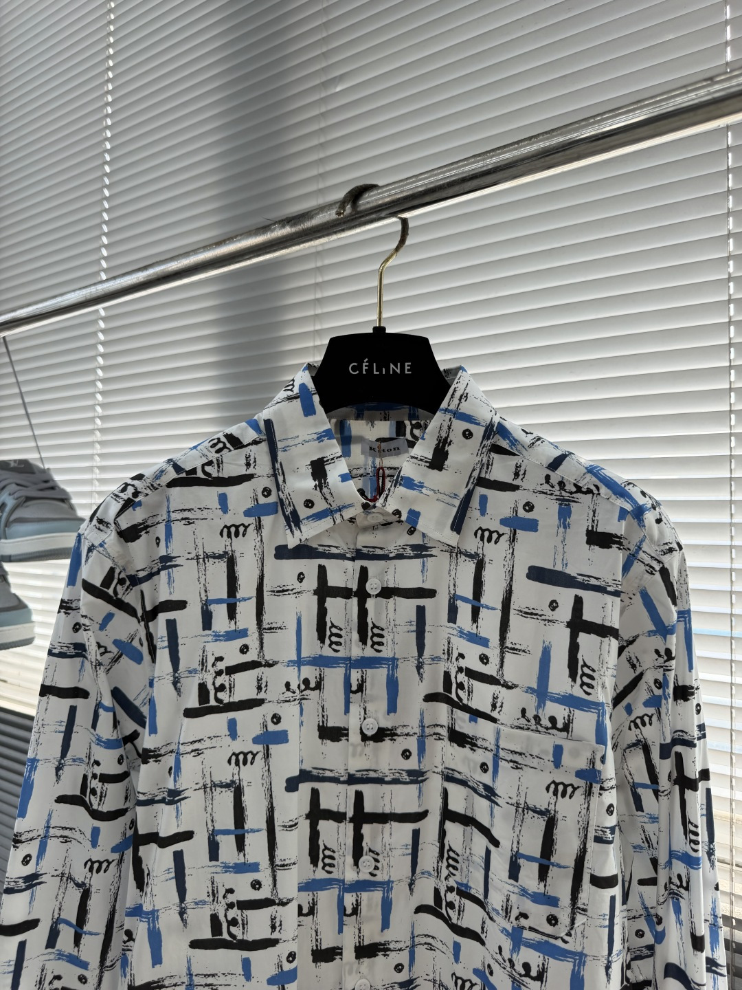 -Kiton      26fw新款满印印花长袖棉质衬衫  码数：S.M.L.XL.XXL 衣长   76.5 77.5