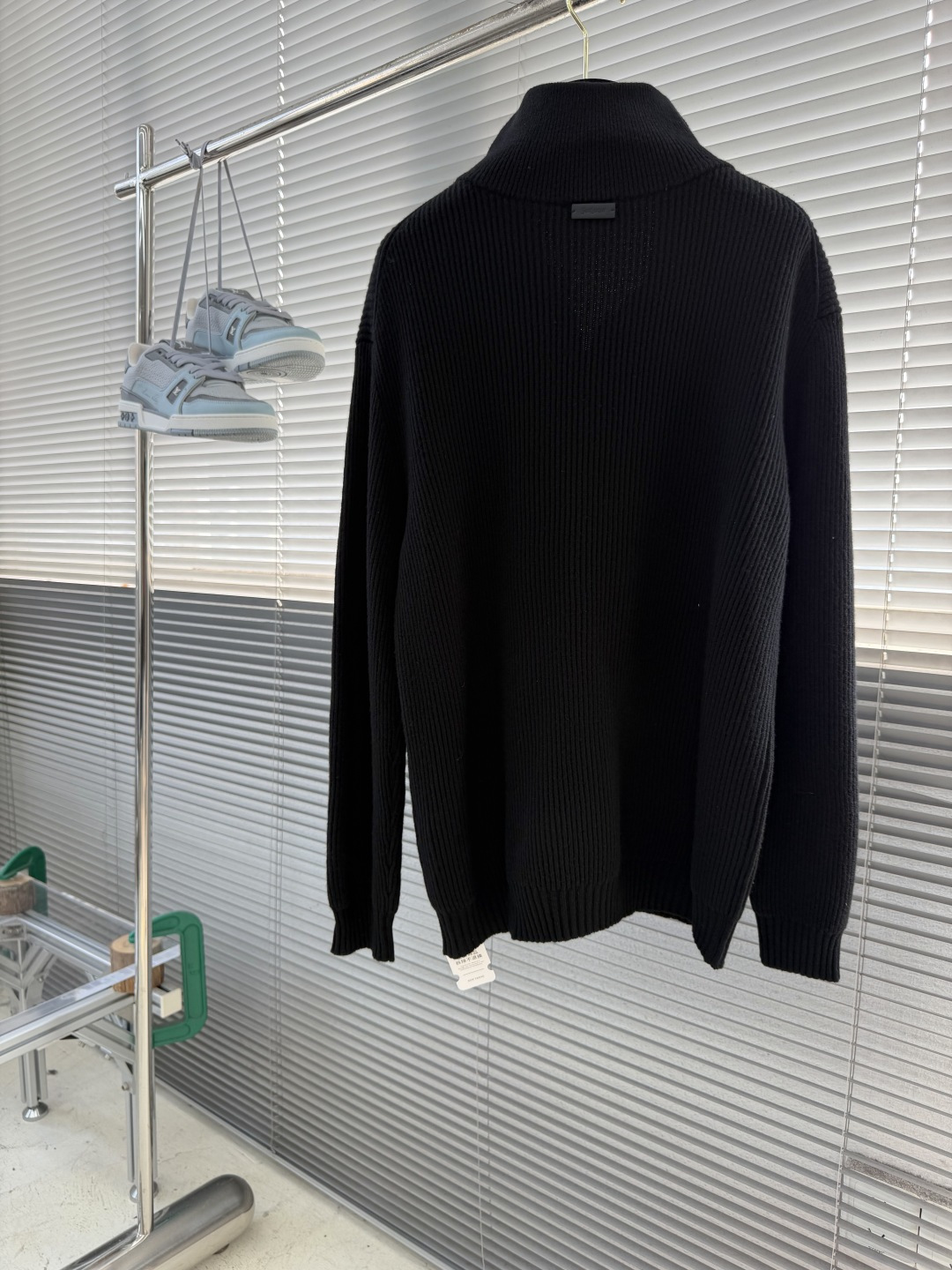 -YSL/圣罗兰     26fw新款全羊毛针织半拉链高领毛衣  男女同款  码数：S.M.L.XL 衣长	65	67	