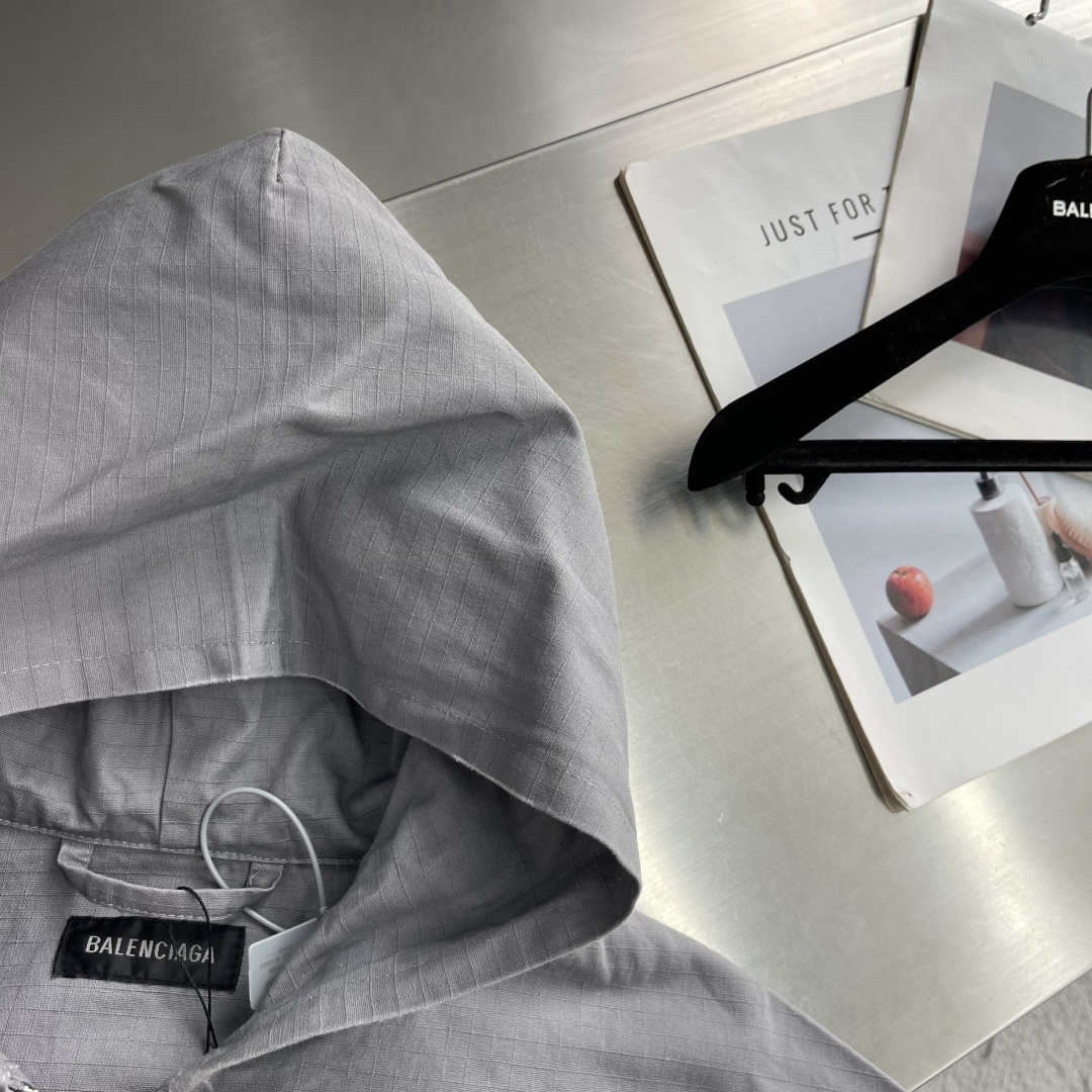 -Balenciag    26FW做旧刺绣Hoodie廓形连帽卫衣 定制100%全棉梭织防撕裂面料 进口刺绣 成衣酵洗