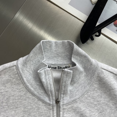 -Acne Studio FW26刺绣徽标纯色拉链长袖 卫衣 男女同款 码数:M.L.XL.XXL 尺码 衣长 -Acne Studio FW26刺绣徽标纯色拉链长袖 卫衣 男女同款 码数:M.L.XL.XXL 尺码 衣长