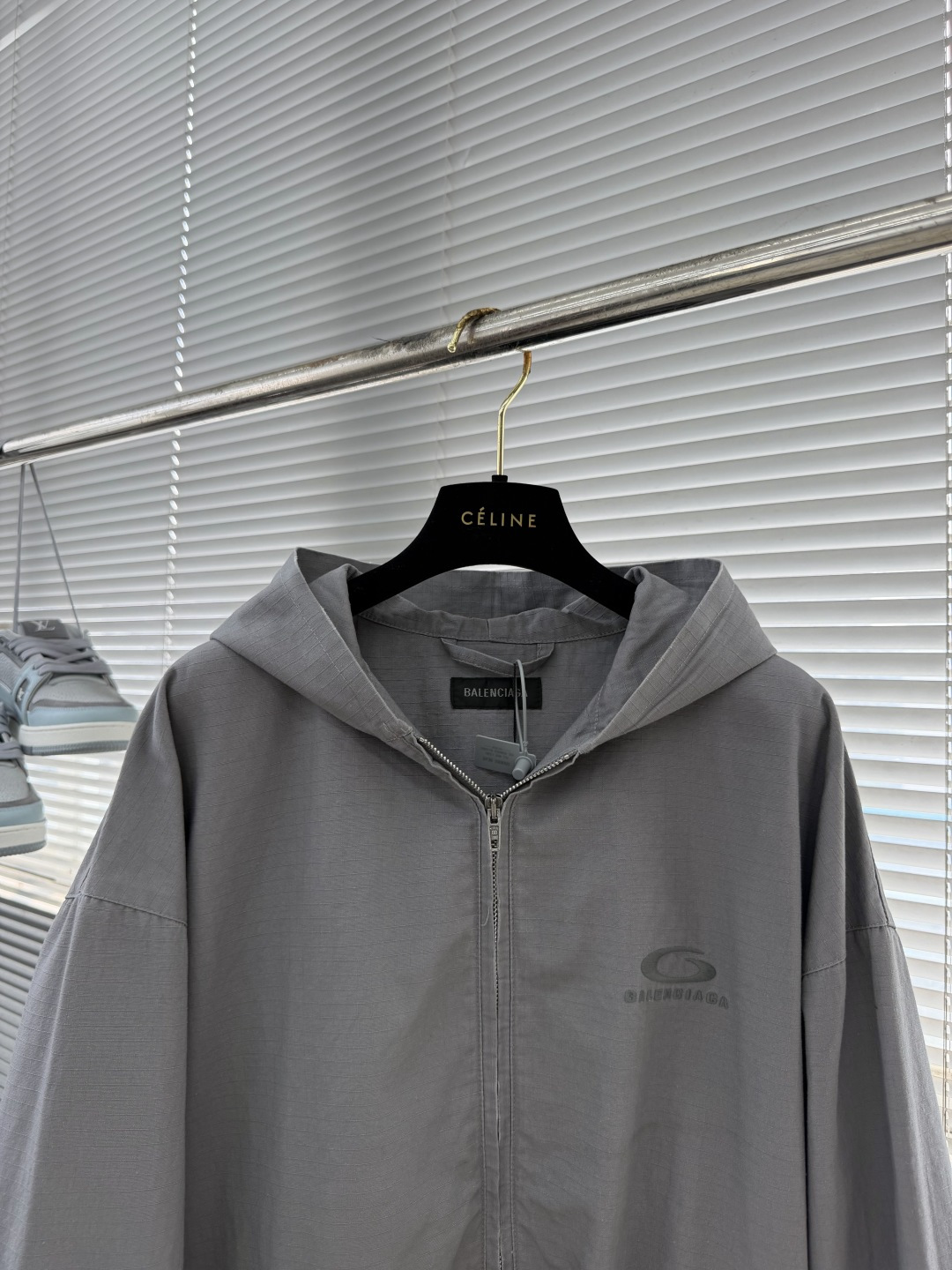 -Balenciag    26FW做旧刺绣Hoodie廓形连帽卫衣 定制100%全棉梭织防撕裂面料 进口刺绣 成衣酵洗