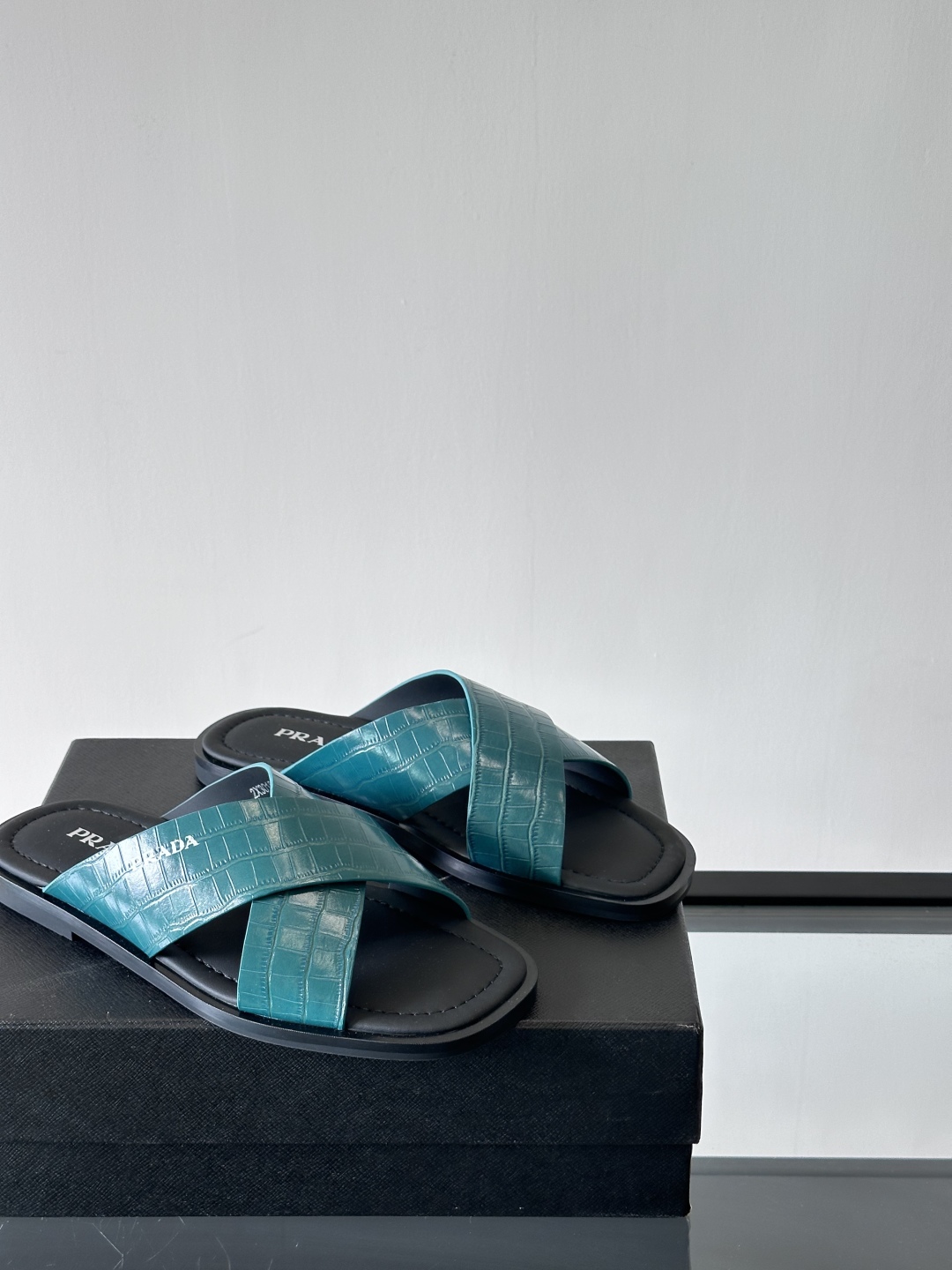 PRADA Leather Crisscross Sandals - Luxurious Comfort, Durable Leather Sole 9 cmp i1742622406936 3926 0 7