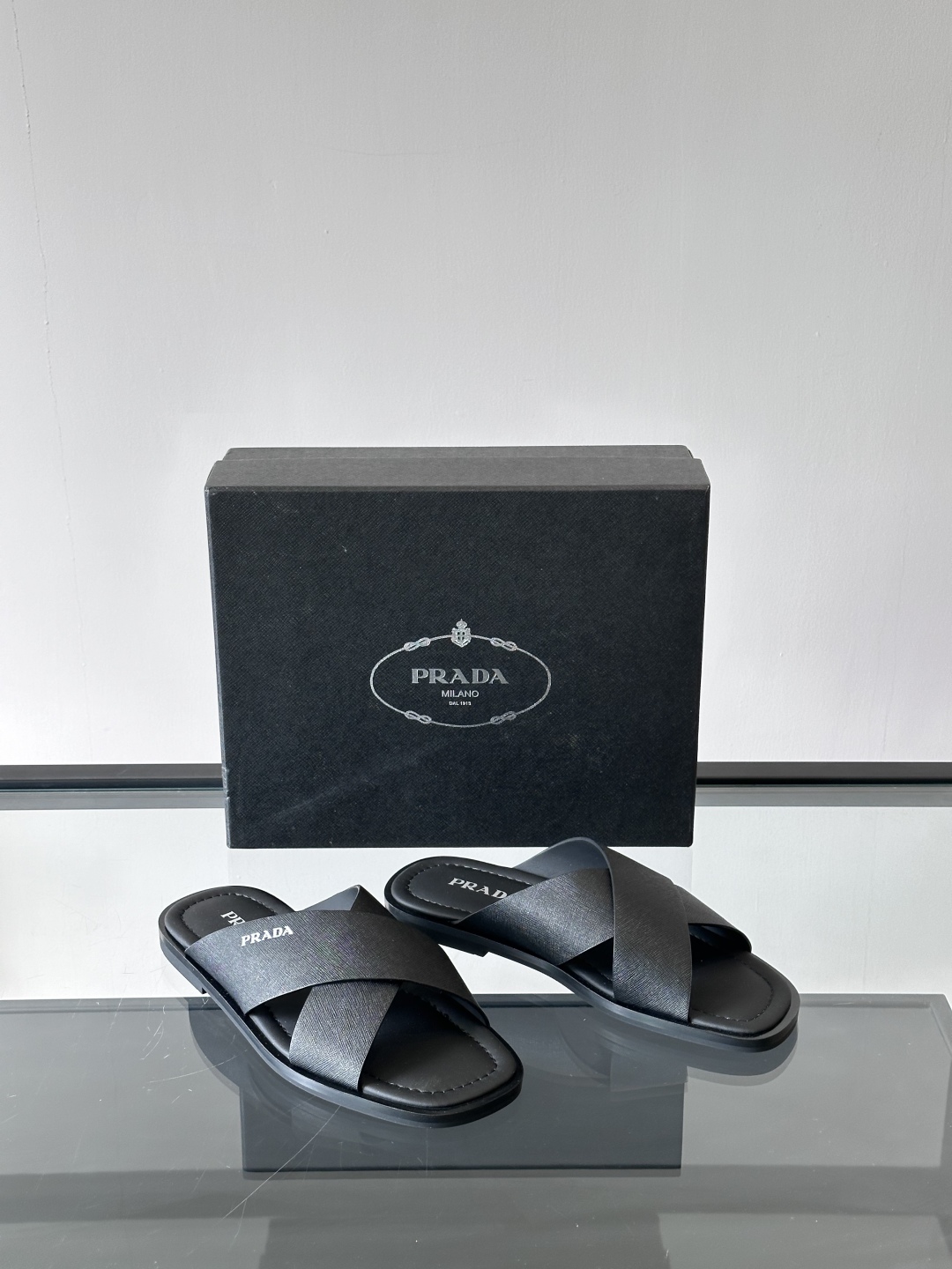 PRADA Leather Crisscross Sandals | Comfortable & Stylish Casual Shoes 6 cmp i1742968360845 2014 0 4