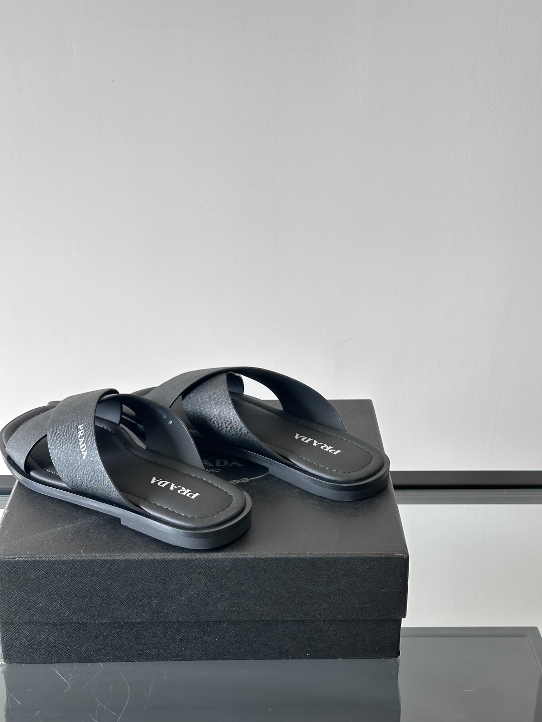 PRADA Leather Crisscross Sandals | Comfortable & Stylish Casual Shoes 8 cmp i1742968360906 2554 0 6